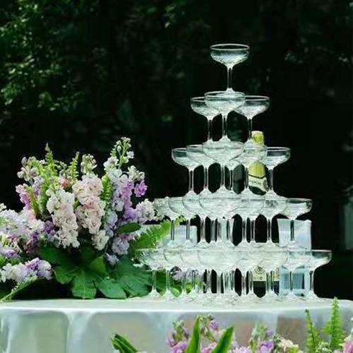 婚礼香槟塔烛台杯子礼仪酒塔婚礼婚庆道具亚克力塑料新款塔架烛台